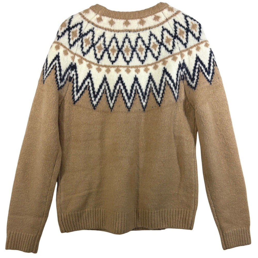 Thread & Supply Womens Fair Isle Claire Knit Sweater Oat Brown Small NWT - Picture 8 of 10